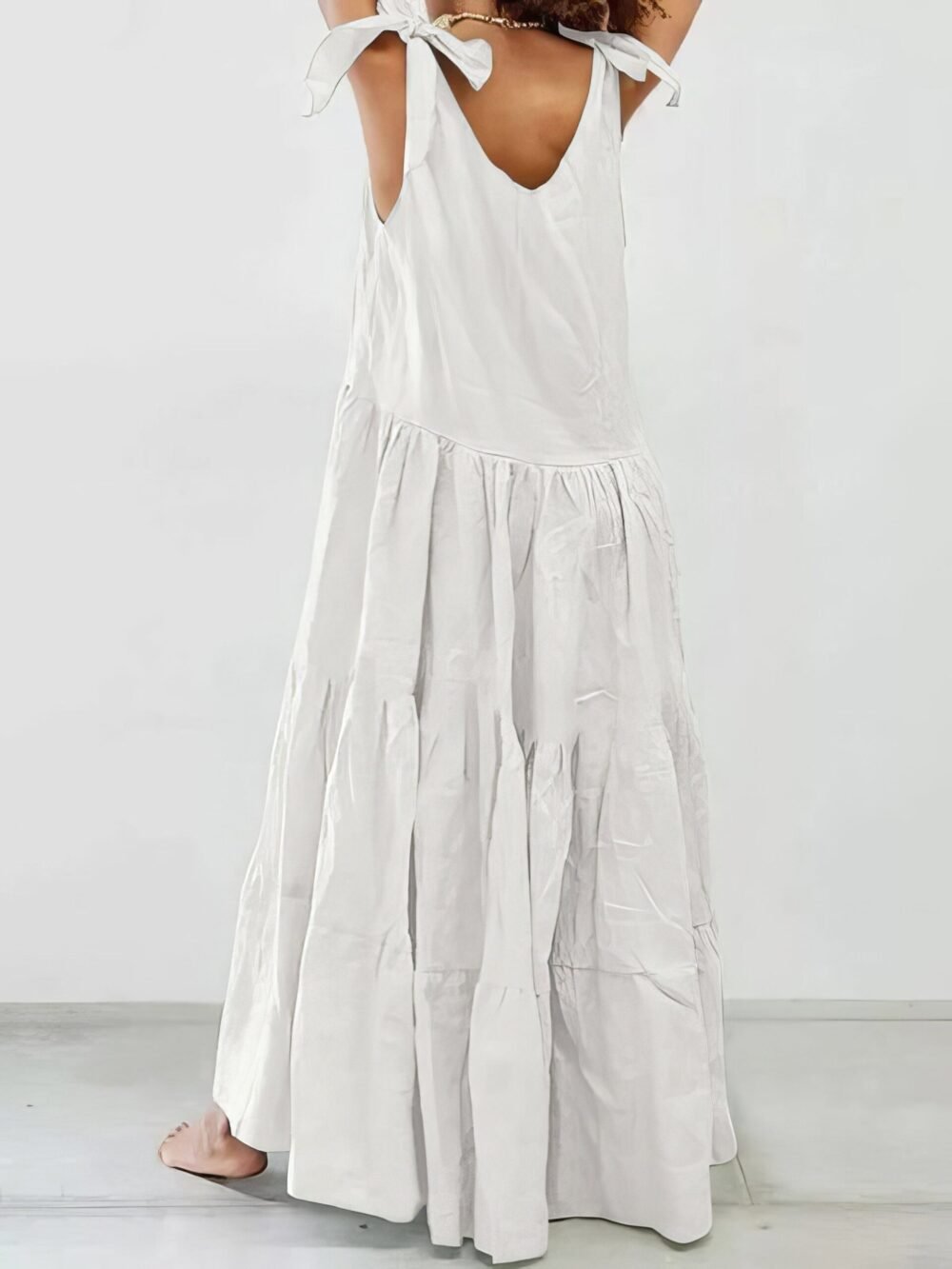 Dresses Sling Round Neck Bohemian Sleeveless Dress for Women - Image 3