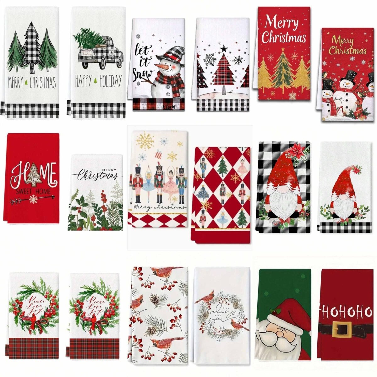 Dish Cloth Printed Festive Pattern Microfiber Home